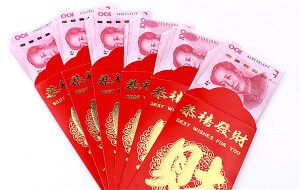 The Red Envelope Or Hong Bao Used For Giving Money During The